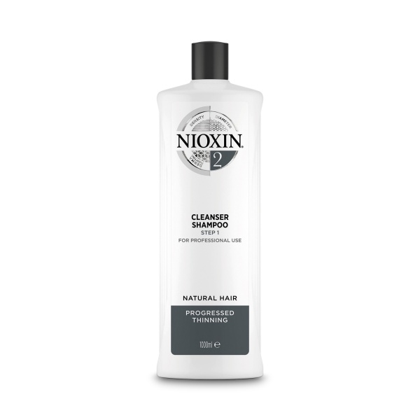 Nioxin Очищающий шампунь для натуральных и истонченных волос Система 2, 1000 мл купить