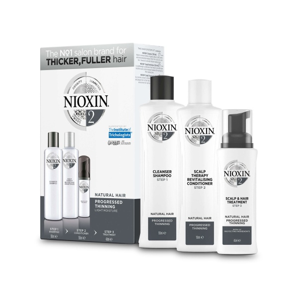 Nioxin Набор Система 2 для натуральных волос с тенденцией к истончению: Шампунь + Кондиционер + Маска для кожи головы, 150 мл + 150 мл + 40 мл купить