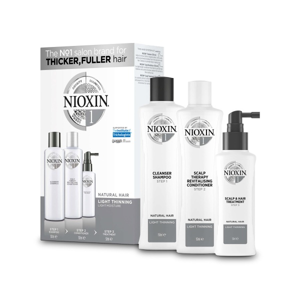 Nioxin Набор Система 1 для натуральных волос с тенденцией к истончению: Шампунь + Кондиционер + Маска для кожи головы, 150 мл + 150 мл + 50 мл купить