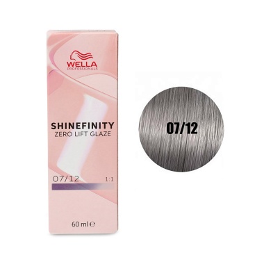 Wella Professionals Гель-крем краска для тонирования и блеска без осветления Shinefinity, 07/12 Средний блондин пепельный матовый, 60 мл купить