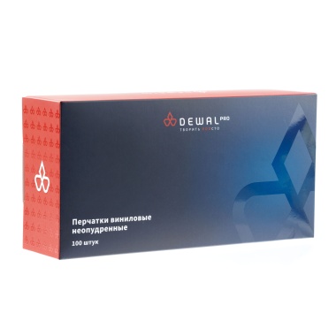 Dewal Pro Перчатки винил, размер M, 100 шт купить
