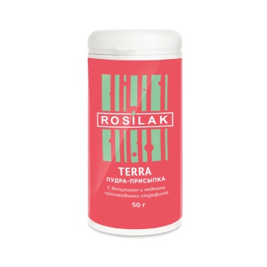 Rosilak Пудра-присыпка для тела с бетулином и хлорофилом Terra, зеленого цвета, 50 гр купить