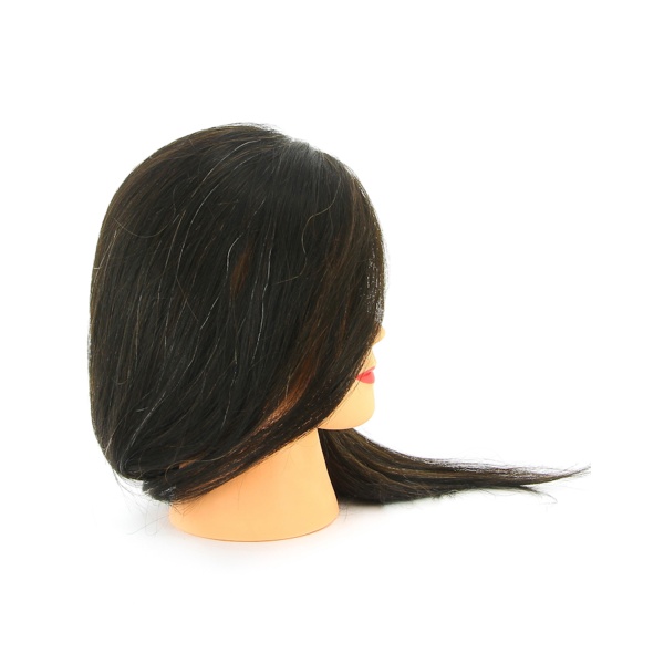 Dewal Голова учебная натуральные волосы, 30-40 см, брюнетка купить
