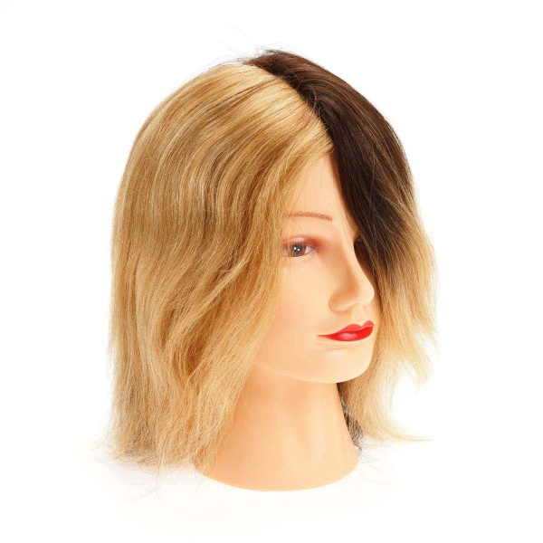 Dewal Голова учебная натуральные волосы, 20-25 см, 4 цвета купить