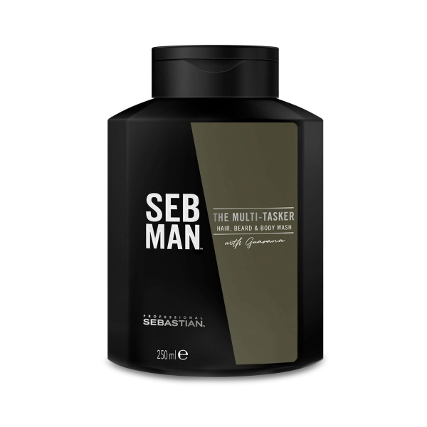 Sebastian Professional Шампунь для ухода за волосами, бородой и телом 3 в 1 SebMan The MultiTasker, 250 мл купить