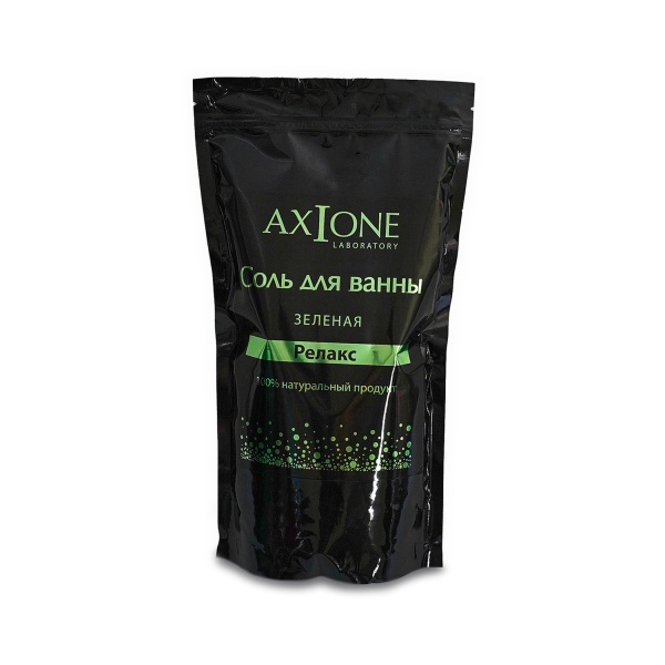 Axione Laboratory Соль для ванны релакс, зеленая, 1000 гр купить