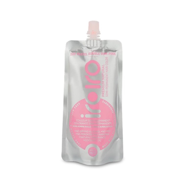 Iroiro Семи-перманентный краситель для волос 200 Bubble Gum Pink, Нежно-розовый, 236 мл купить