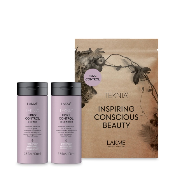 Lakme Дорожный набор дисциплинирующий Teknia Frizz Control Travel Pack, шампунь 100 мл, кондиционер 100 мл купить