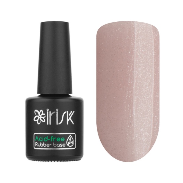 Irisk Professional База каучуковая бескислотная Acid-Free Rubber Base, №05 Natural Shimmer Pink, 10 мл купить