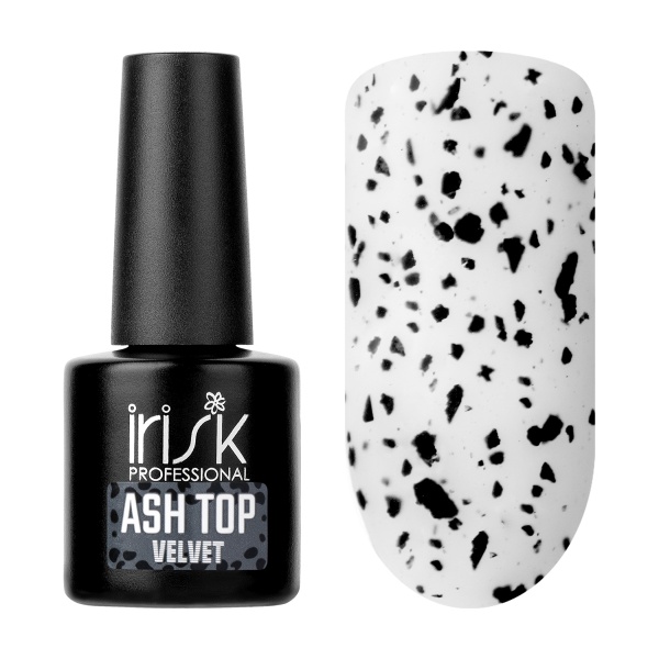 Irisk Professional Топ вельветовый декоративный без липкого слоя Velvet Ash Top, №01 Black, 10 мл купить