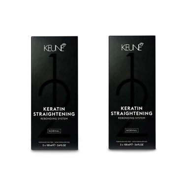 Keune Набор для выпрямления Keratin Straight Pack Strong: выпрямляющий крем + нейтрализующий крем, 2 х 100 мл купить