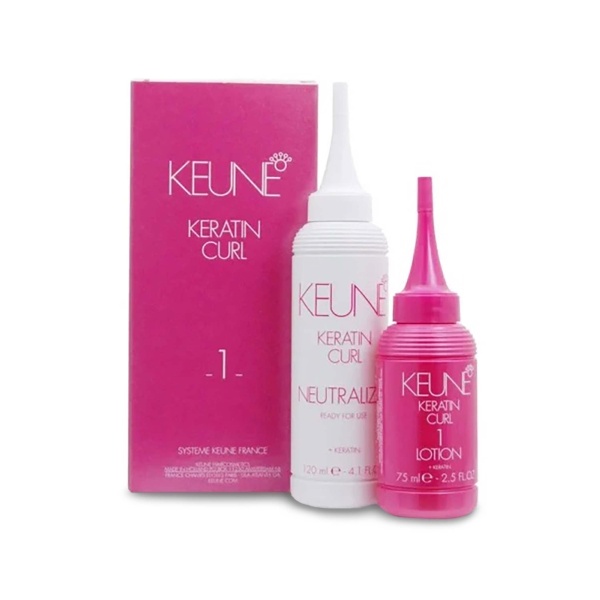 Keune Набор Кератиновый локон Keratin Curl Lotion, №1 для нормальных, 75 + 120 мл купить