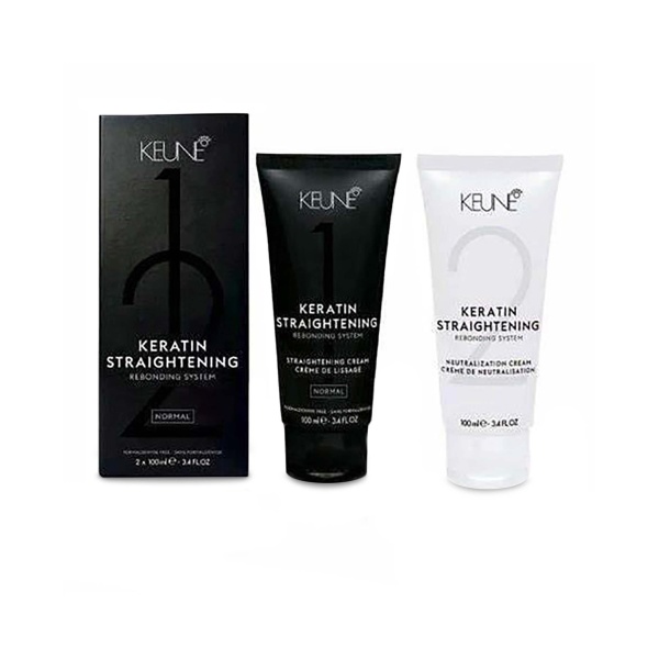 Keune Набор для выпрямления Keratin Straight Pack Normal: выпрямляющий крем + нейтрализующий крем, 2 х 100 мл купить