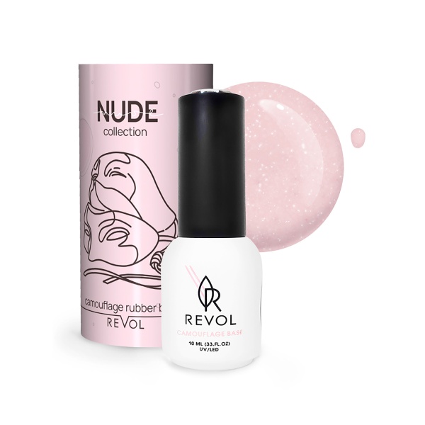 Revol Цветная база для ногтей Camouflage Rubber Base Nude, №8 Fake It, 10 мл купить