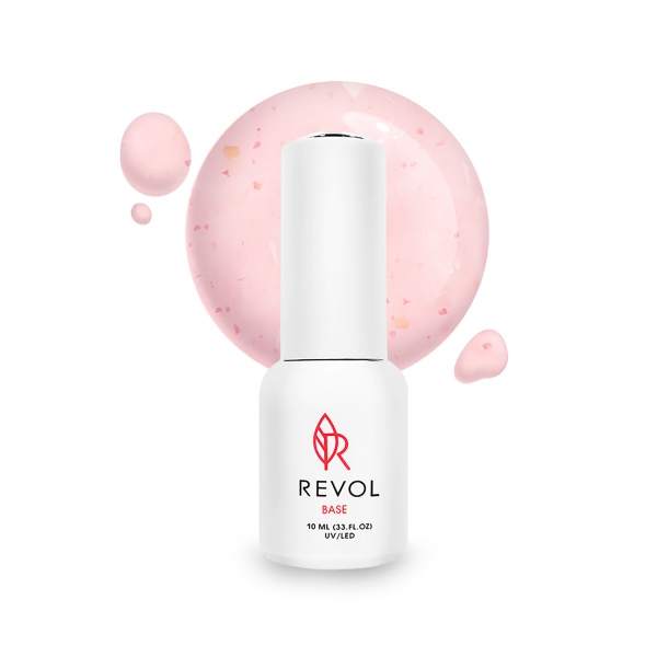 Revol Цветная база для ногтей Rubber Base Milkshake, №1 Strawberries and Cream, 10 мл купить