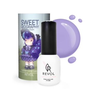 Revol Цветная база для ногтей Rubber Base Sweet Geography, №6 Ice Cream Taco, 10 мл купить