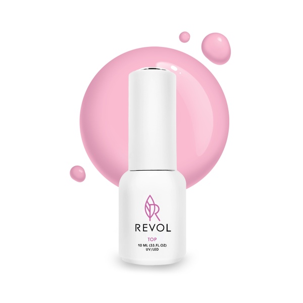 Revol Топ для ногтей Top No Sticky, Pink, 10 мл купить