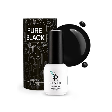 Revol Гель-лак для ногтей Pure, Black, 10 мл купить