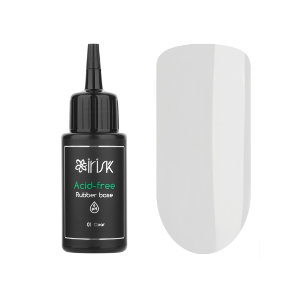 Irisk Professional База каучуковая бескислотная Acid-Free Rubber Base, №01 Clear, 50 мл купить
