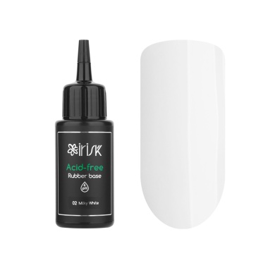 Irisk Professional База каучуковая бескислотная Acid-Free Rubber Base, №02 Milky White, 50 мл купить