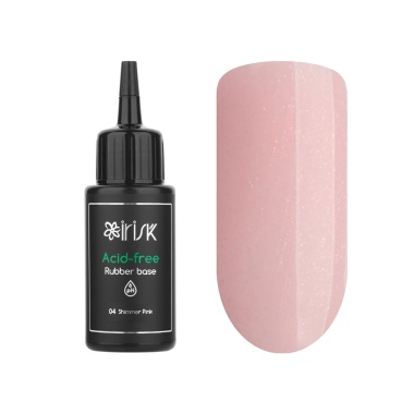 Irisk Professional База каучуковая бескислотная Acid-Free Rubber Base, №04 Shimmer Pink, 50 мл купить