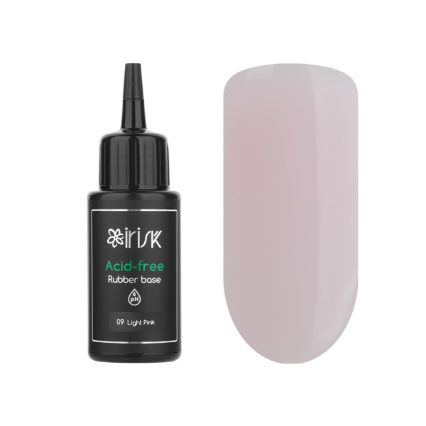 Irisk Professional База каучуковая бескислотная Acid-Free Rubber Base, №09 Light Pink, 50 мл купить