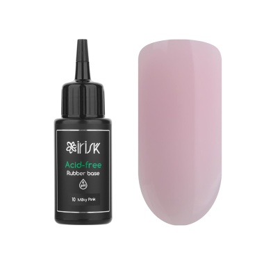 Irisk Professional База каучуковая бескислотная Acid-Free Rubber Base, №10 Milky Pink, 50 мл купить