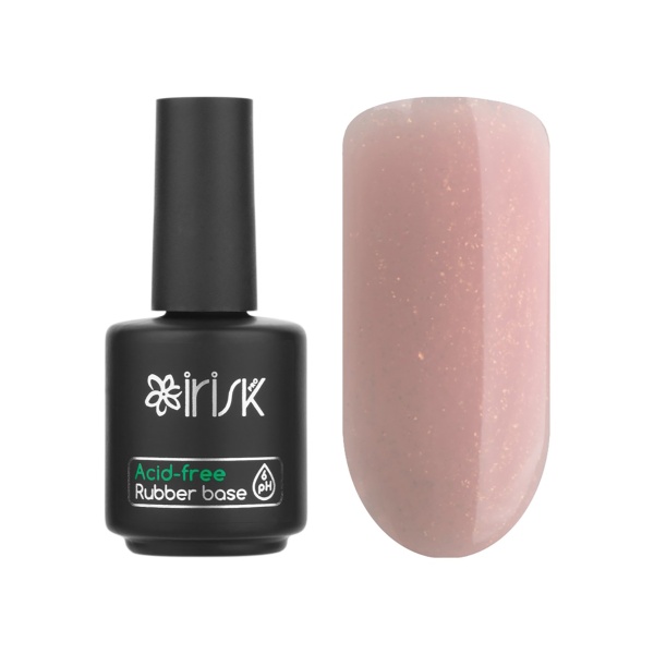 Irisk Professional База каучуковая бескислотная Acid-Free Rubber Base, №12 Soft Shimmer Beige, 18 мл купить