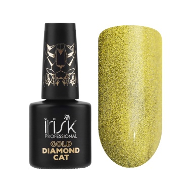 Irisk Professional Гель-лак кошачий глаз Gold Diamond Cat, 10 мл купить