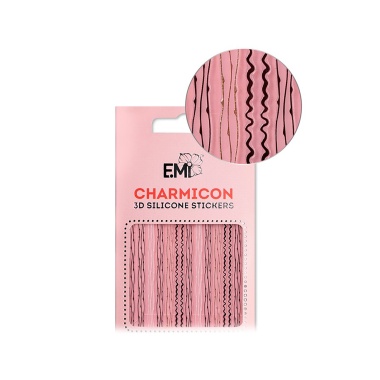 E.Mi Наклейки для ногтей Charmicon 3D Silicone Stickers, №122 Линии купить