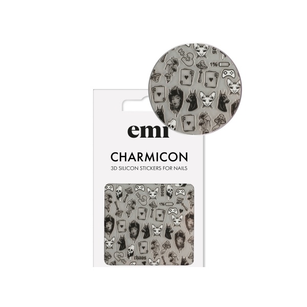 E.Mi Наклейки для ногтей Charmicon 3D Silicone Stickers, №220 Хаос купить