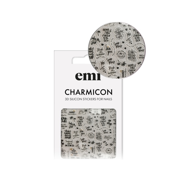 E.Mi Наклейки для ногтей Charmicon 3D Silicone Stickers, №233 Путешествия 2 купить