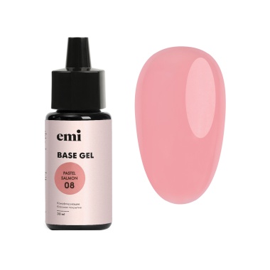 E.Mi Армирующая база Fiber Base Gel, №8 Pastel Salmon, 30 мл купить