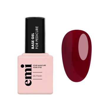 E.Mi Базовое покрытие для педикюра For Pedicure, №11 Бордовый, 9 мл купить