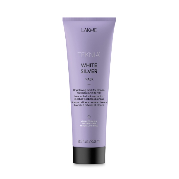 Lakme Маска тонирующая для нейтрализации желтого оттенка волос Teknia White Silver, 250 мл купить