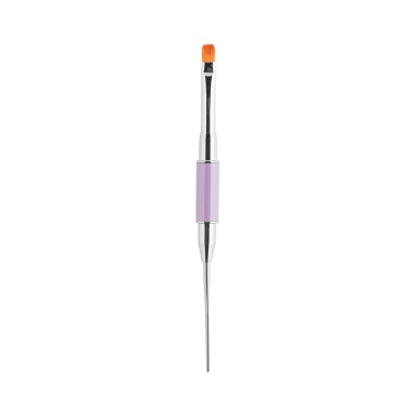 Irisk Professional Кисть для полигеля овальная с лопаткой PolyGel, №03 фиолетовая, в тубе купить