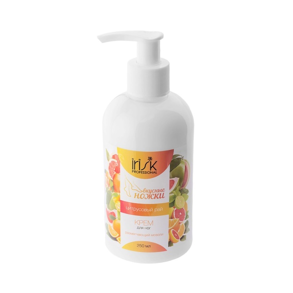 Irisk Professional Крем для ног, размягчающий мозоли Вкусные Ножки, Цитрусовый Рай, 250 мл купить