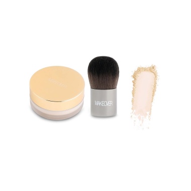 Makeover Paris Рассыпчатая пудра с кисточкой Кабуки Loose Powder Foundation With Mini Kabuki Brush, Pure Natural купить