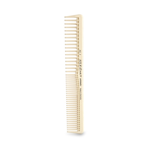 Hercules Расческа силиконовая комбинированная с широкими зубцами SilkLine, 17 см, белая купить