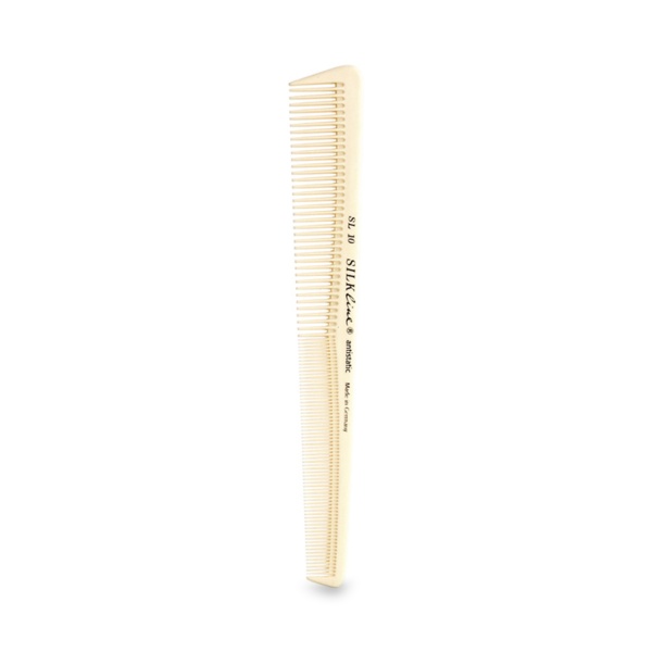 Hercules Расческа силиконовая для стрижки комбинированная скошенная SilkLine, 17,8 см, белая купить