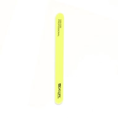 Dewal Pro Пилка Neon для полировки ногтей, прямая, абразивность 320/320, 18 см, желтая купить