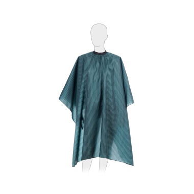 Dewal Pro Пеньюар для стрижки Полоска, полиэстер, 140 х 150 см, зеленый купить