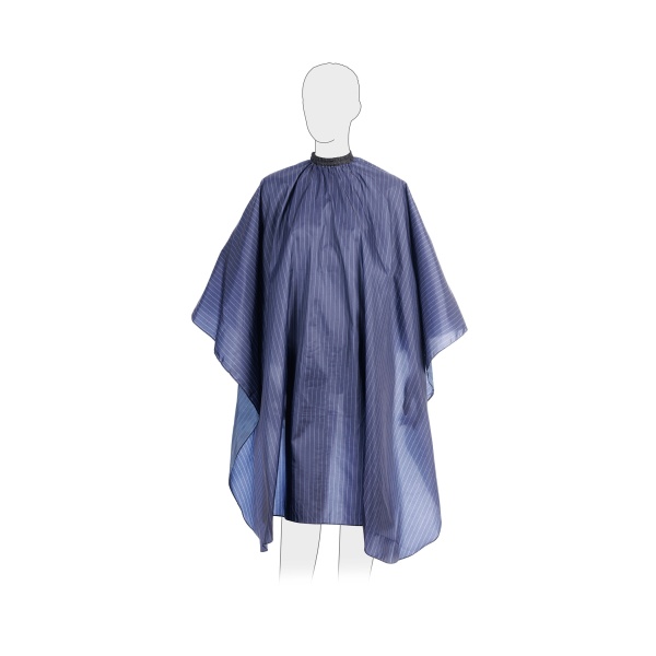 Dewal Pro Пеньюар для стрижки Полоска, полиэстер, 140 х 150 см, синий купить