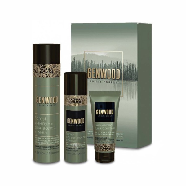 Estel Professional Набор Genwood Shave: шампунь 250 мл, гель-масло для бритья 100 мл, лосьон после бритья 100 мл купить