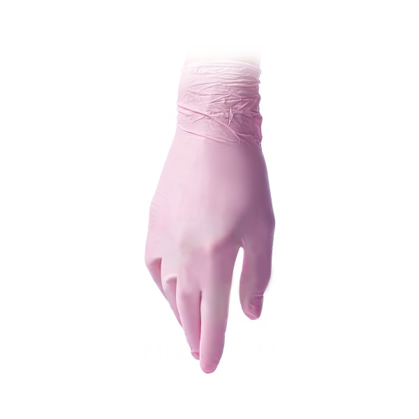 Benovy Перчатки нитриловые, нестерильные, текстурные на пальцах, розовые XS, 50 пар купить