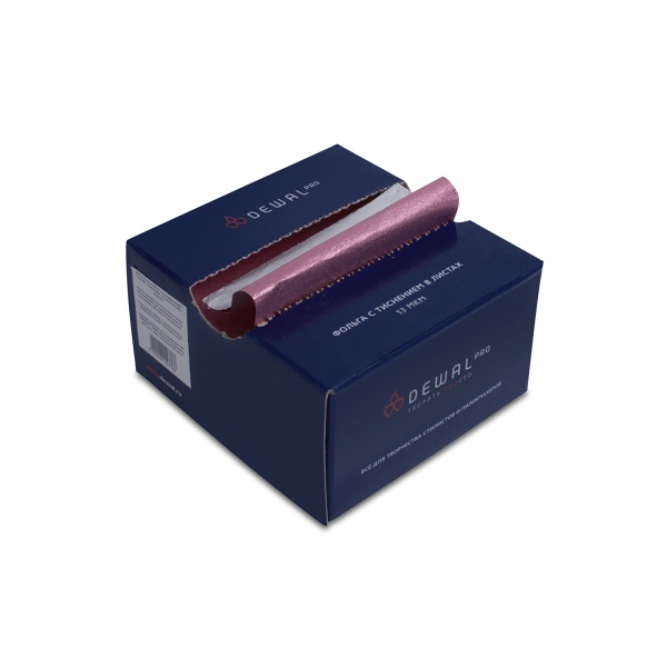Dewal Фольга с тиснением в коробке, розовая, 13 мкм, 127 мм х 279 мм, 500 листов купить