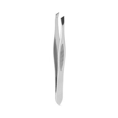 Evabond Пинцет для бровей скошенный Steel купить