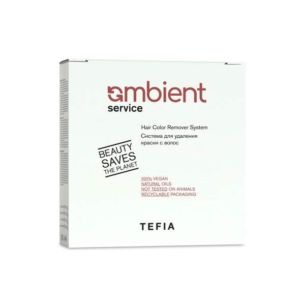Tefia Система для удаления краски с волос Ambient Service: обесцвечивающая паста + лосьон №1, лосьон №2, крем-окислитель, 3 x 120 мл купить