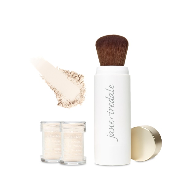 Jane Iredale Защитная пудра с кистью Powder Me SPF30 Refillable Brush, прозрачная Translucent, 2 x 2.5 гр купить