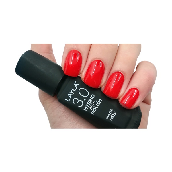 Layla Cosmetics Лак для ногтей цветной Hybrid Nail, №123.0 N.1.2Data Red купить